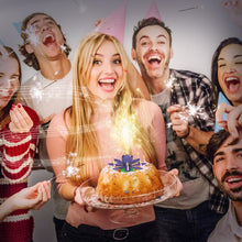 Загрузить изображение в средство просмотра галереи, Purple &quot;Happy Birthday&quot; Singing Musical Flower Candle - Rotating Party Light Magical Lotus Music Cake Candles Lotus Candle Supreme Black Fox 
